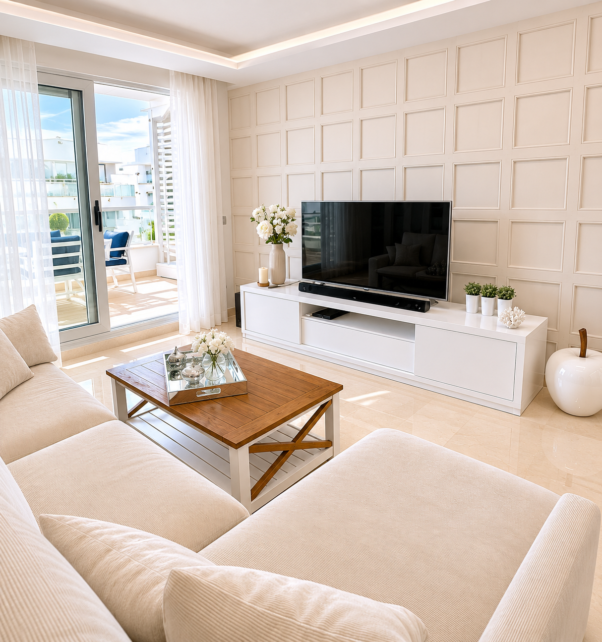Apartament blisko plaży z dużym tarasem na dachu 1520